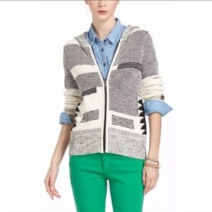 Sparrow Black and White Patterned Cardigan